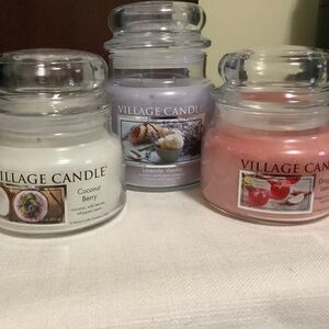 Village candle bundle-set of 3-NWT